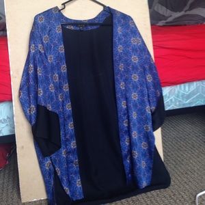 Topshop blue floral kimono