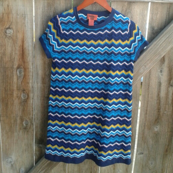 Blue chevron dress Missoni collection for target