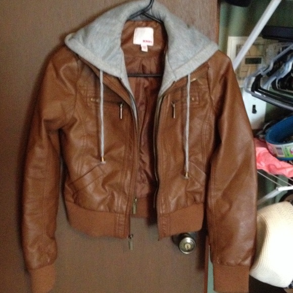 Brown Faux Leather Jacket