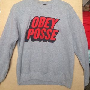 OBEY gray pullover hoodie
