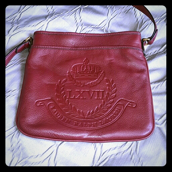 Maroon Leather Cross Body Bag