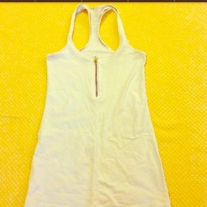 White Lululemon zipper front tank. Size 2.