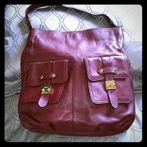 Maroon Leather Handbag