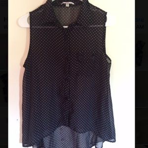 Sheer Hi-Low Tank Top