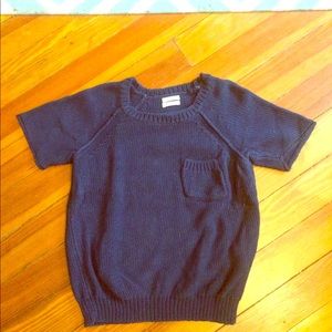 Madewell Wallace Navy Short Sleeve Sweater