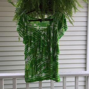 Lime green shirt with ruffles