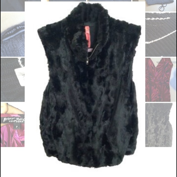 Eight Sixty Fur Vest Small Black