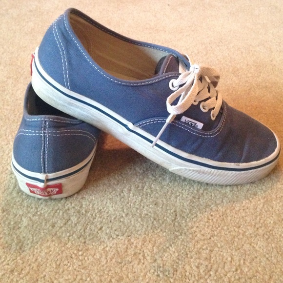 Navy Vans Size 8 Women's - Picture 2 of 3