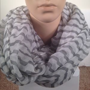 White and Grey Infinity Scarf
