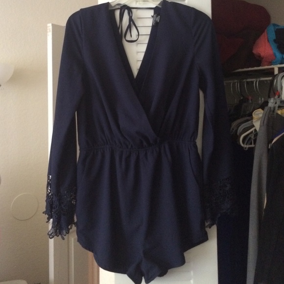 Dark blue romper. Only worn once!