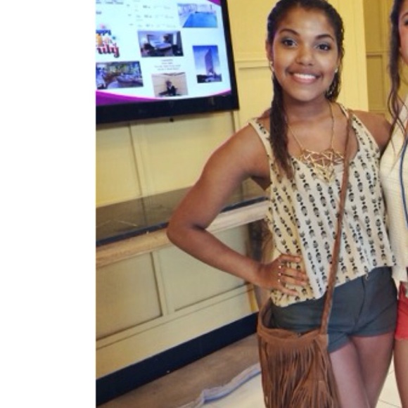 Tribal print crop top