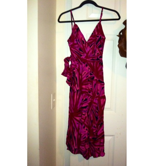 Betsy Johnson Petite multi colored silky dress