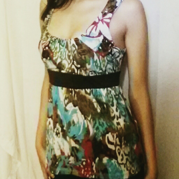 Multicolored dress top.