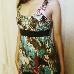 Multicolored dress top.