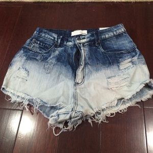 High Waisted Marble Dip Festival Shorts Size 3 NWT
