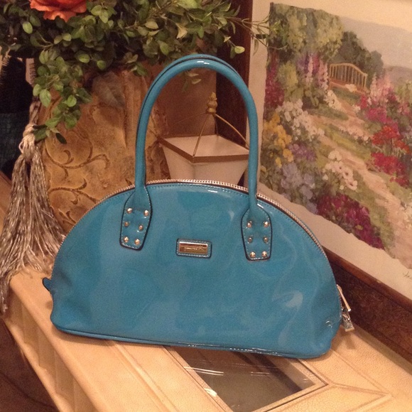 💕Patent Faux Leather Turquoise Bag