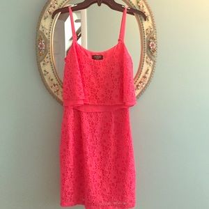Pink mid length guess dress