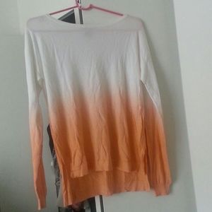 High low gradient casual sweater