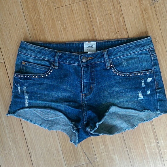 OBEY Studded Jean Shorts