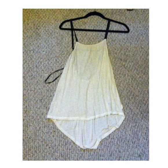 Tobi Open Back Cream Tank