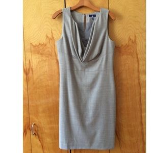 J. Crew light-grey wool crepe shift dress