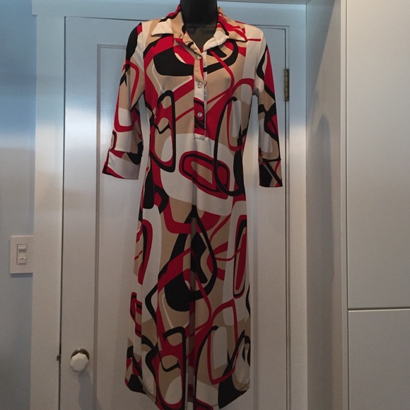 Ya Geometric Print Mod Dress