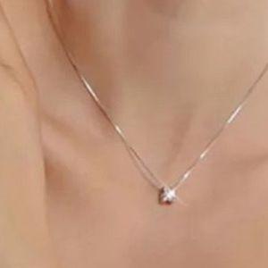 NWOT Sterling silver necklace w/rhinestone