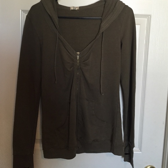 Dark olive green zip up