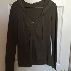 Dark olive green zip up Dark olive green zip up