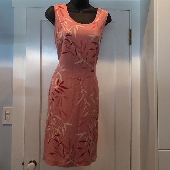 Vintage Izod Hawaiian Silk Shift Dress BN523