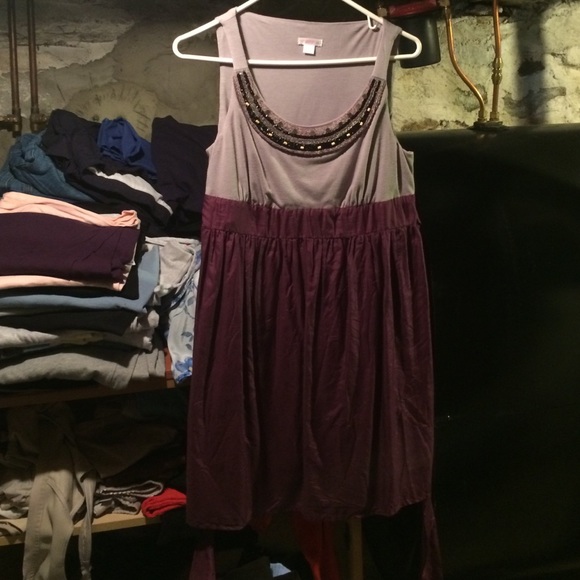 Purple and grey Dress
