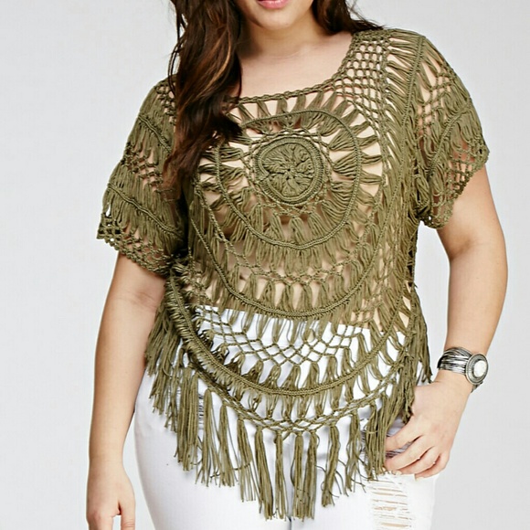 Forever 21 Tops - Fringed crochet top