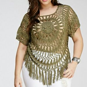 Fringed crochet top