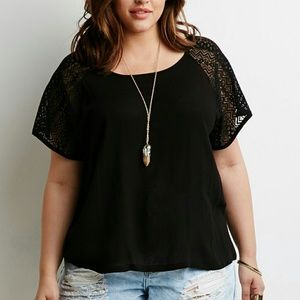 Chevron lace top