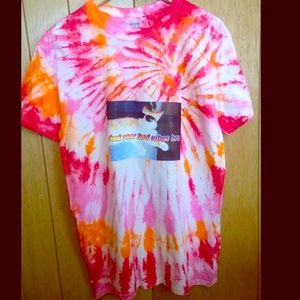 Tie dye Cat shirt
