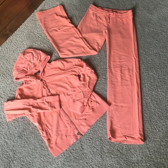 peach sweatsuit