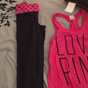 Victoria secret pink yoga set