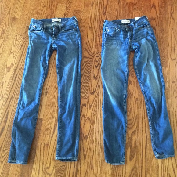2 PAIRS ABERCROMBIE KIDS JEANS
