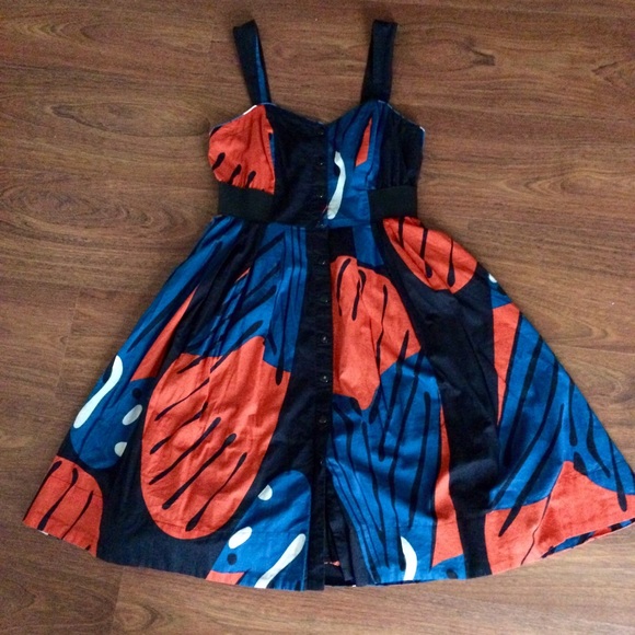 Anthropologie Dresses & Skirts - Adorable anthropologie Maeve blue orange dress