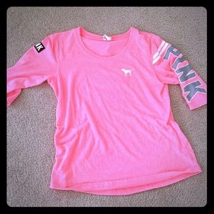 Pink half sleeve top