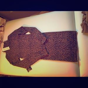 Bebe cheetah print body con dress