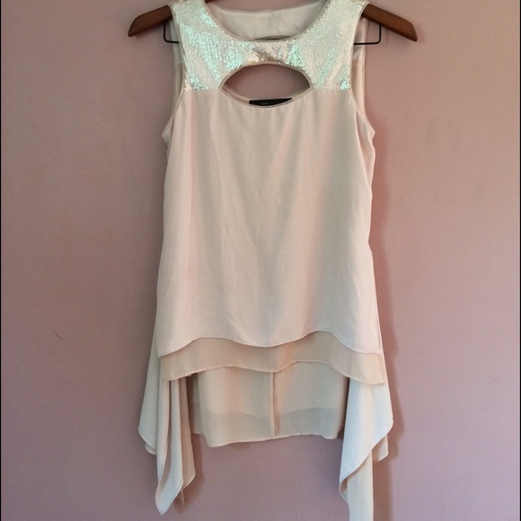 Blush dressy loose tank from BCBG