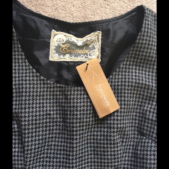 MOVING SALE Grey Houndstooth Dress NWT - Picture 2 of 3