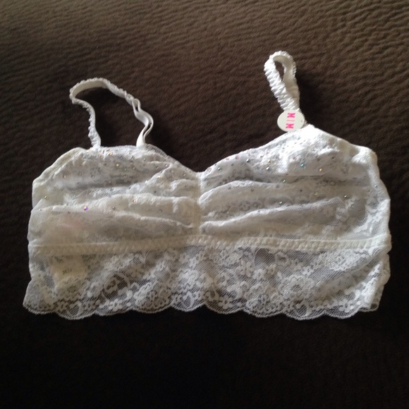 PINK Victoria's Secret Accessories - pink VS Bralette (white)0 💕price reduced💕