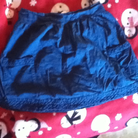 Forever 21 high-waisted blue skirt