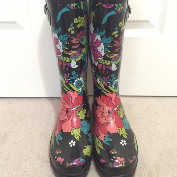 Floral Rain Boots