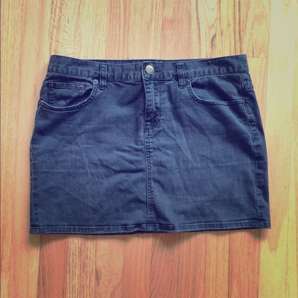 J.Crew black denim mini