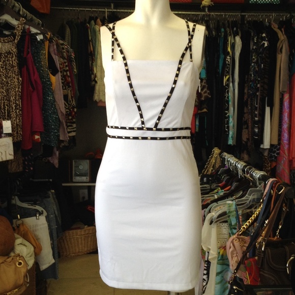 White studded dress