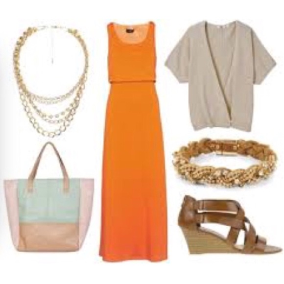 Orange summer dress