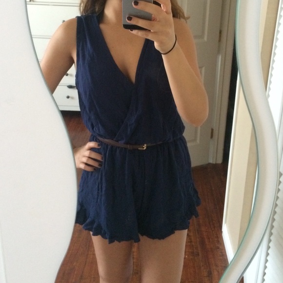 Navy romper from angl brand new! With tags